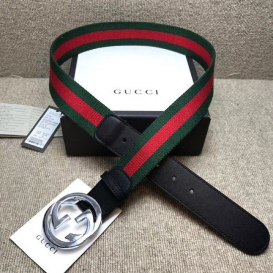 Replica Cintura Web con fibbia G nera 411924 Outlet Cintura Web con fibbia G nera 411924 imitazioni perfette