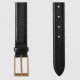 Cintura in pelle con fibbia rettangolare nera 429028 imitazioni perfette