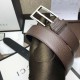 Replica Cintura in pelle con fibbia rettangolare marrone 429028 Outlet Cintura in pelle con fibbia rettangolare marrone 429028 imitazioni perfette