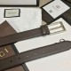Replica Cintura in pelle con fibbia rettangolare marrone 429028 Outlet Cintura in pelle con fibbia rettangolare marrone 429028 imitazioni perfette