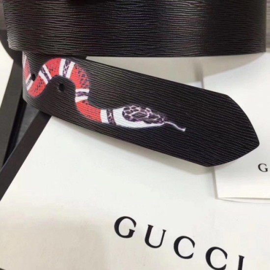 Replica Cintura in pelle con Kingsnake Black 434520 Outlet Cintura in pelle con Kingsnake Black 434520 imitazioni perfette