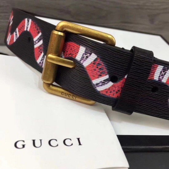 Replica Cintura in pelle con Kingsnake Black 434520 Outlet Cintura in pelle con Kingsnake Black 434520 imitazioni perfette