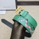 Cintura in pelle con Kingsnake Green 434520 imitazioni perfette