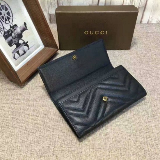 Replica Alta gamma Portafoglio GG Marmont continental Nero 443436 Outlet Alta gamma replica Portafoglio GG Marmont continental Nero 443436 imitazioni perfette
