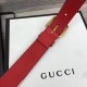 Replica Cintura in pelle con morsetto rosso 488939 Outlet Cintura in pelle con morsetto rosso 488939 imitazioni perfette