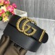 Replica Cintura in pelle con fibbia Torchon Double G nera 524105 Outlet Cintura in pelle con fibbia Torchon Double G nera 524105 imitazioni perfette