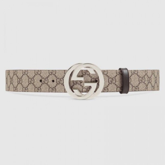 Replica Alta gamma Cintura GG Supreme con fibbia G beige marrone 411924 Outlet Alta gamma replica Cintura GG Supreme con fibbia G beige marrone 411924 imitazioni perfette
