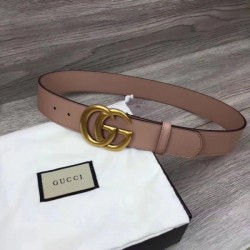 replica Cintura in pelle con fibbia Double G rosa 400593 imitazioni perfette