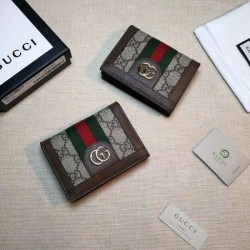 Ophidia GG Card Case 523155 Caffè