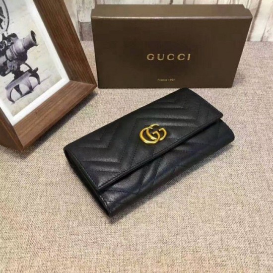 Replica Alta gamma Portafoglio GG Marmont continental Nero 443436 Outlet Alta gamma replica Portafoglio GG Marmont continental Nero 443436 imitazioni perfette