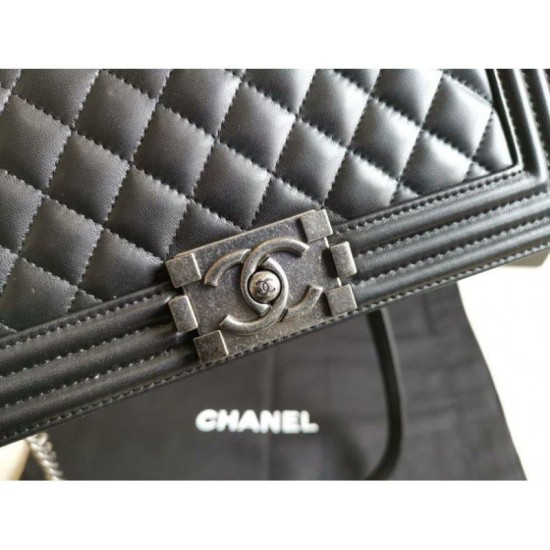 Replica Boy Classica Flap Bag A67086 Nero Argento Hardware Outlet Boy Classica Flap Bag A67086 Nero Argento Hardware imitazioni perfette