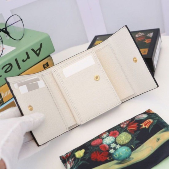 Alta gamma replica Dettagli perfetti Ophidia GG Wallet 523174 Bianco imitazioni perfette