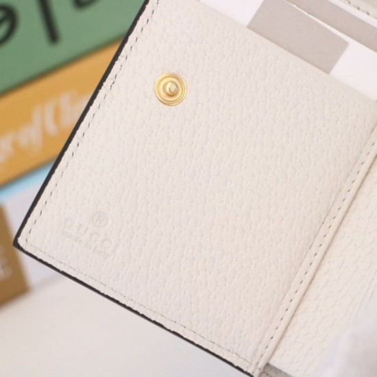 Alta gamma replica Dettagli perfetti Ophidia GG Wallet 523174 Bianco imitazioni perfette
