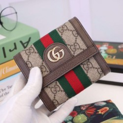 Dettagli perfetti Ophidia GG Portafoglio 523174 Marrone