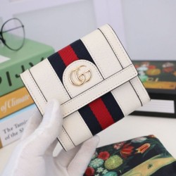 Dettagli perfetti Ophidia GG Wallet 523174 Bianco