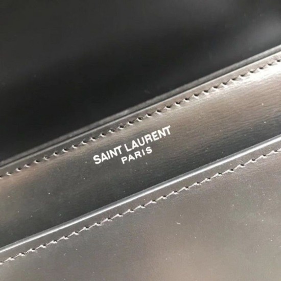 Replica Borsa YSL Saint Laurent Medium Sunset liscia nera argento Outlet Borsa YSL Saint Laurent Medium Sunset liscia nera argento imitazioni perfette