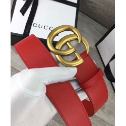 Pari Cintura in cuoio con doppia fibbia G Rosso Pari Cintura in cuoio con doppia fibbia G Rosso