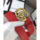 Riproduzione Fedele Pari replica Cintura in cuoio con doppia fibbia G Rosso imitazioni Replica Alta Qualità Pari Cintura in cuoio con doppia fibbia G Rosso
