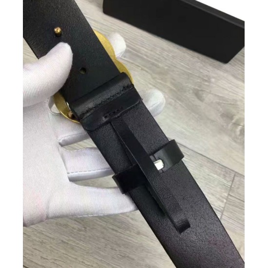 Riproduzione Fedele Cinture con fibbia a doppia G con serpente Nero imitazioni Replica Alta Qualità Cinture con fibbia a doppia G con serpente Nero