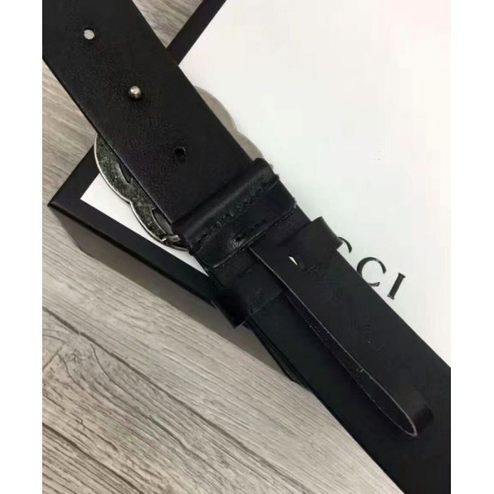 Riproduzione Fedele Cinture con fibbia a doppia G Nero imitazioni Replica Alta Qualità Cinture con fibbia a doppia G Nero