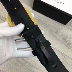 Riproduzione Fedele Pari replica Cinture con fibbia a doppia G Nero imitazioni Replica Alta Qualità Pari Cinture con fibbia a doppia G Nero
