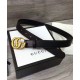 Riproduzione Fedele Qualità da grande replica Cinture con fibbia a doppia G Nero imitazioni Replica Alta Qualità Qualità da grande Cinture con fibbia a doppia G Nero