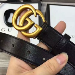 Riproduzione Fedele Qualità da grande replica Cinture con fibbia a doppia G Nero imitazioni Replica Alta Qualità Qualità da grande Cinture con fibbia a doppia G Nero