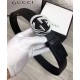 Replica Alta Qualità Alta gamma Cinture Cuoio Signature in cuoio Nero Argento Nero