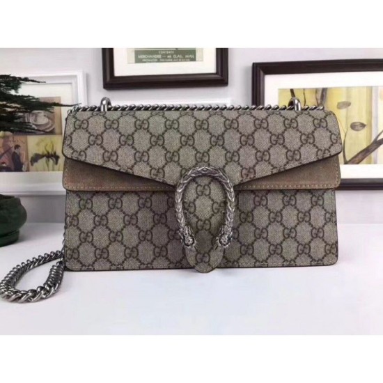 Dionysus GG Supreme borsa a tracolla 400249 Khaki Dionysus GG Supreme borsa a tracolla 400249 Khaki