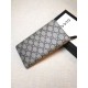 Pari Cat Stampa GG Supreme Zip intorno al portafoglio 451273 Pari Cat Stampa GG Supreme Zip intorno al portafoglio 451273