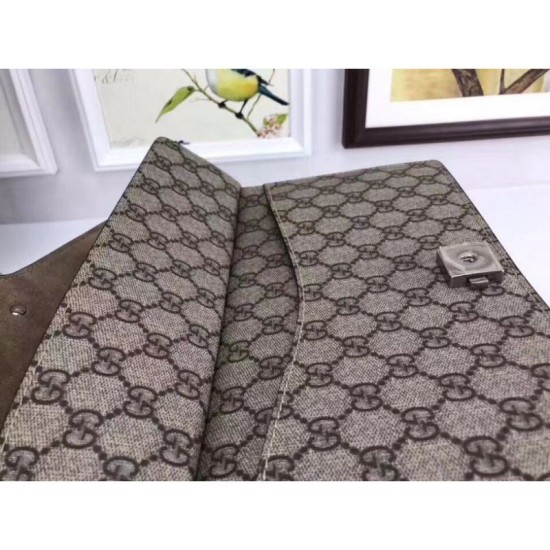 Dionysus GG Supreme borsa a tracolla 400249 Khaki Dionysus GG Supreme borsa a tracolla 400249 Khaki