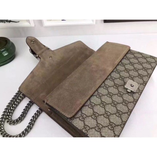 Dionysus GG Supreme borsa a tracolla 400249 Khaki Dionysus GG Supreme borsa a tracolla 400249 Khaki