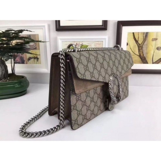 Dionysus GG Supreme borsa a tracolla 400249 Khaki Dionysus GG Supreme borsa a tracolla 400249 Khaki