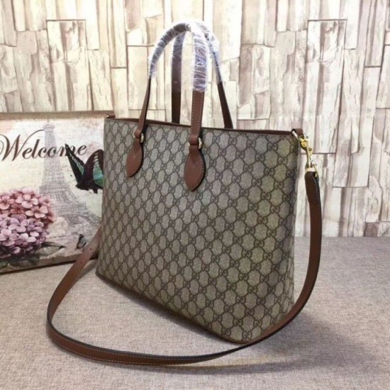 Riproduzione Fedele Borsa a mano GG Supreme 453705 Marrone imitazioni Replica Alta Qualità Borsa a mano GG Supreme 453705 Marrone