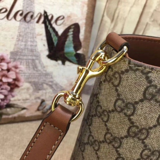 Riproduzione Fedele Borsa a mano GG Supreme 453705 Marrone imitazioni Replica Alta Qualità Borsa a mano GG Supreme 453705 Marrone