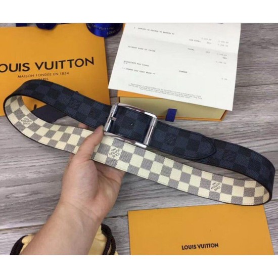 Replica Alta Qualità M0040Q Reverso 40mm Damier Azur e Damier Graphite Canvas Buckle