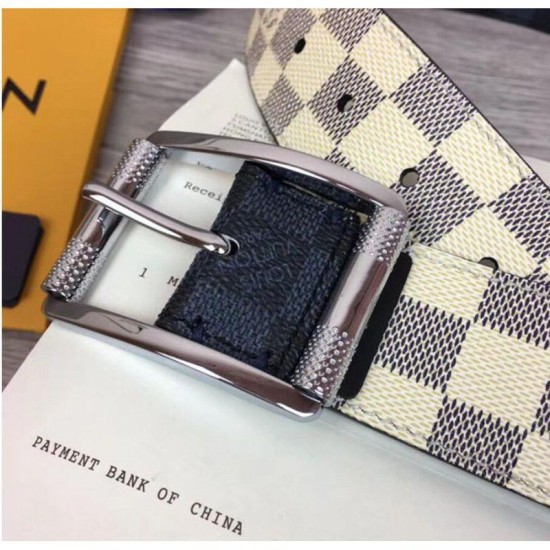 Replica Alta Qualità M0040Q Reverso 40mm Damier Azur e Damier Graphite Canvas Buckle