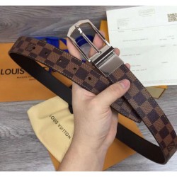 Replica Alta Qualità Slender 35 millimetri reversibile cintura uomo Damier Ebene Canvas Buckle M9075Q 