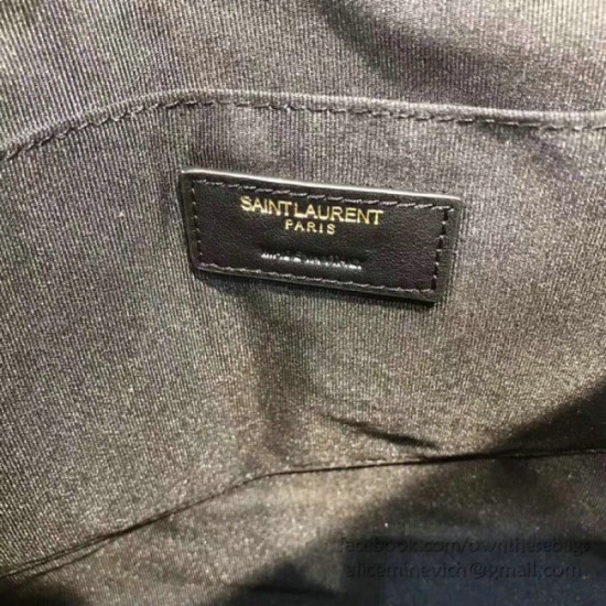Riproduzione Fedele Pochette Saint Laurent nera con hardware oro imitazioni Replica Alta Qualità Pochette Saint Laurent nera con hardware oro