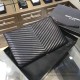 Riproduzione Fedele Dettagli perfetti Pochette Saint Laurent nera con hardware argento imitazioni Replica Alta Qualità Dettagli perfetti Pochette Saint Laurent nera con hardware argento