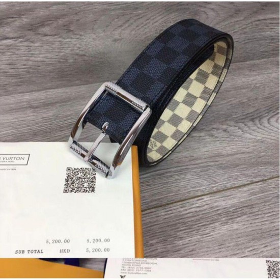 Replica Alta Qualità M0040Q Reverso 40mm Damier Azur e Damier Graphite Canvas Buckle