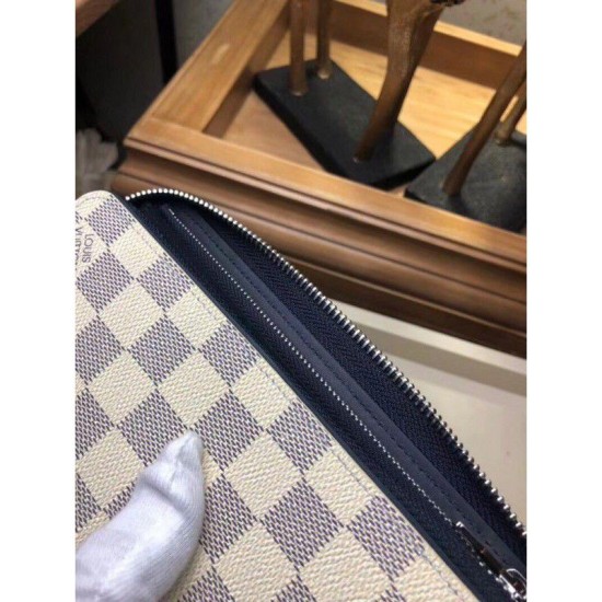 Riproduzione Fedele Pari replica Dettagli perfetti Portafoglio Zippy Vertical Damier Coastline N62632 imitazioni Replica Alta Qualità Pari Dettagli perfetti Portafoglio Zippy Vertical Damier Coastline N62632
