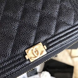 Boy Zip Around Portafoglio Cowhide Nero Boy Zip Around Portafoglio Cowhide Nero