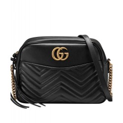 Borsa a Tracolla GG Marmont Matelasse 443499 Nero imitazioni perfette