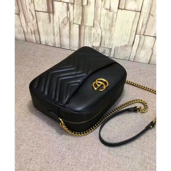 Replica Borsa a Tracolla GG Marmont Matelasse 443499 Nero Borsa a Tracolla GG Marmont Matelasse 443499 Nero imitazioni perfette