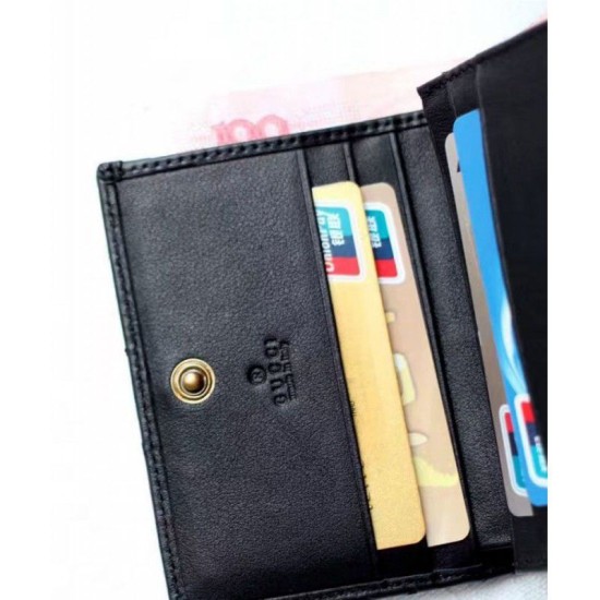 Riproduzione Fedele replica GG Marmont Card Case 443125 Nero imitazioni Replica Alta Qualità GG Marmont Card Case 443125 Nero