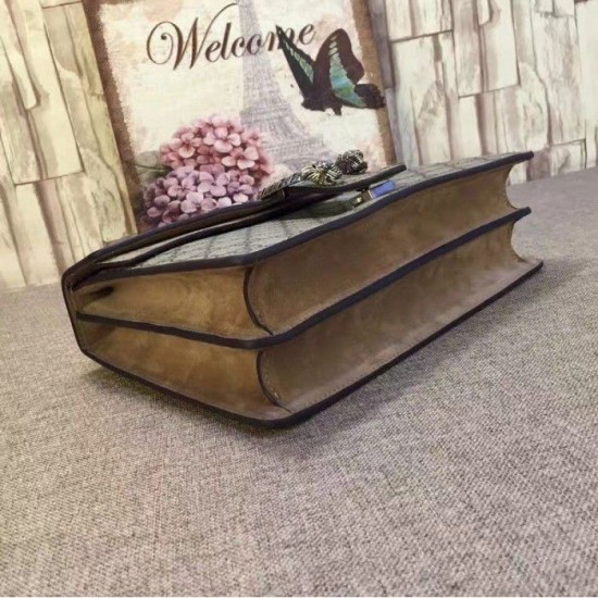 Riproduzione Fedele Dionysus GG Supreme borsa a tracolla khaki 403348 imitazioni Replica Alta Qualità Dionysus GG Supreme borsa a tracolla khaki 403348