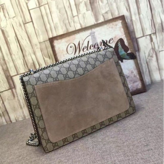 Riproduzione Fedele Dionysus GG Supreme borsa a tracolla khaki 403348 imitazioni Replica Alta Qualità Dionysus GG Supreme borsa a tracolla khaki 403348