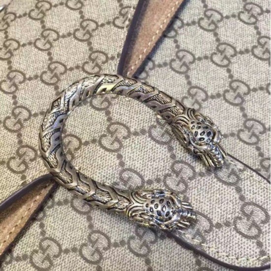 Riproduzione Fedele Dionysus GG Supreme borsa a tracolla khaki 403348 imitazioni Replica Alta Qualità Dionysus GG Supreme borsa a tracolla khaki 403348