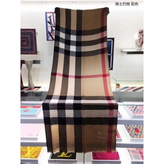 Riproduzione Fedele replica Cammello di sciarpa di Cashmere Grande Check Classic imitazioni Replica Alta Qualità Cammello di sciarpa di Cashmere Grande Check Classic